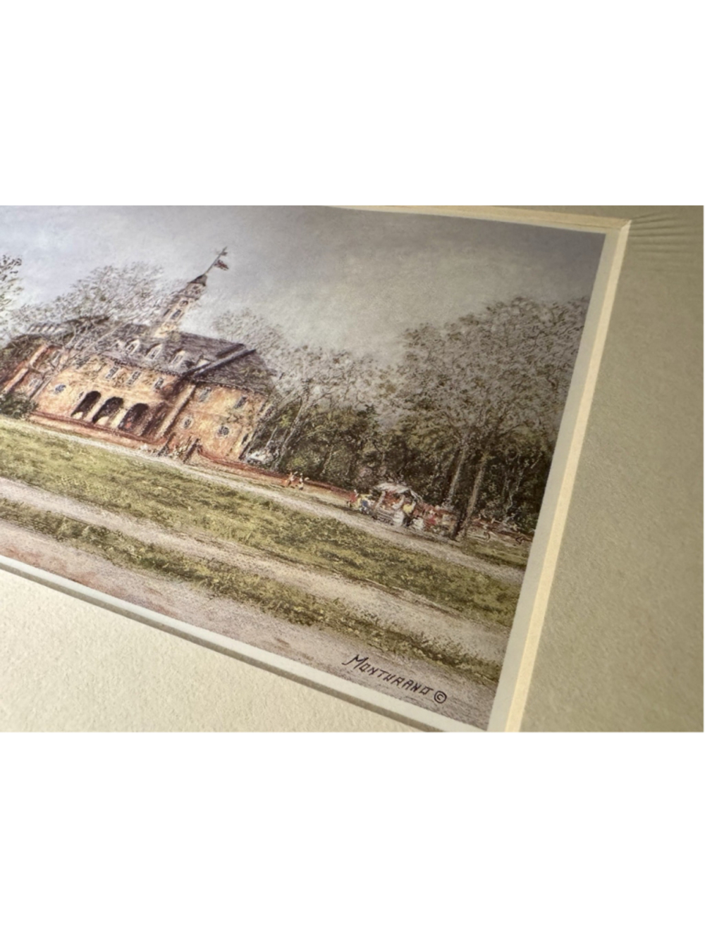 Vintage Capitol Williamsburg VA 8x10 Matted Print Monturano NEW - Picture 2 of 5